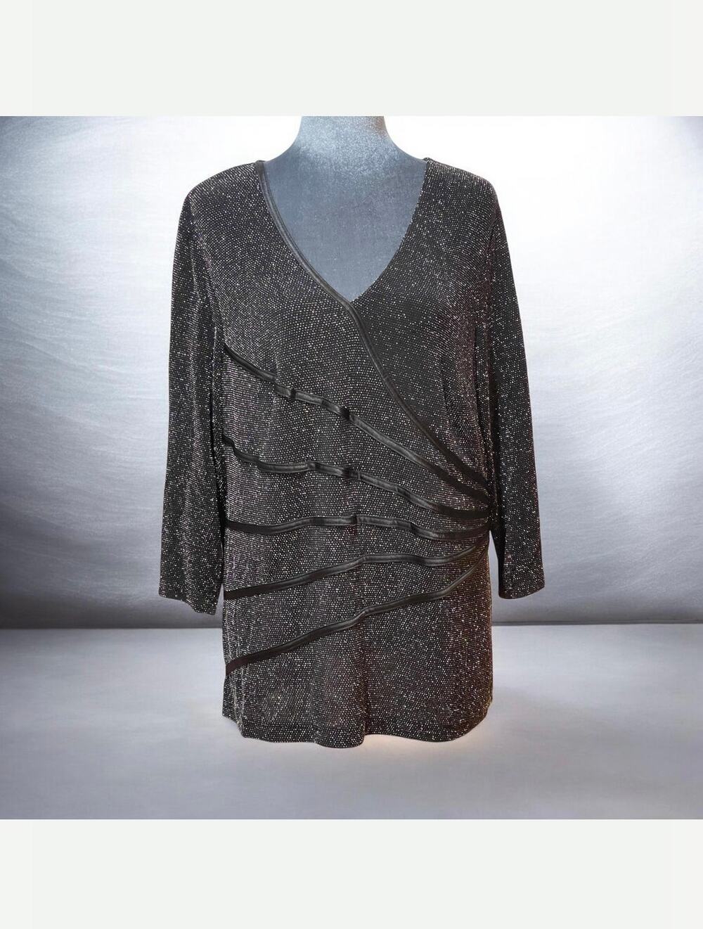 New Connected Woman Sparkly Top Blouse Size 1X